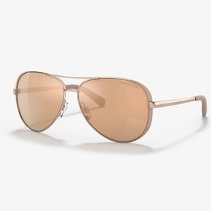 Michael Kors MK5004 Chelsea Sunglasses in Rose Gold Taupe Flash Lenses